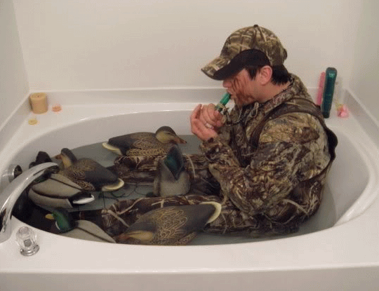 Army Man Funny Hunting Ducks