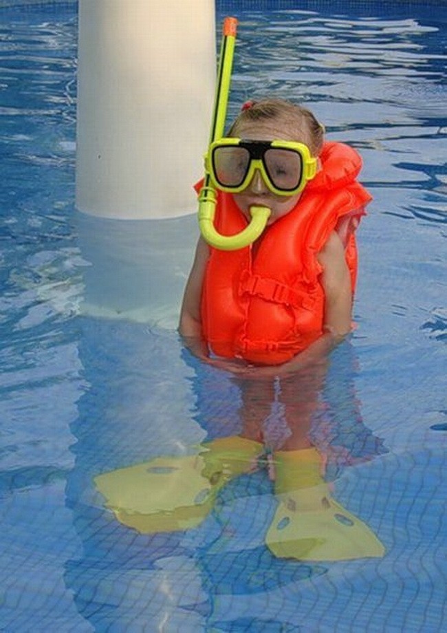 Baby Swimming Funny Picture