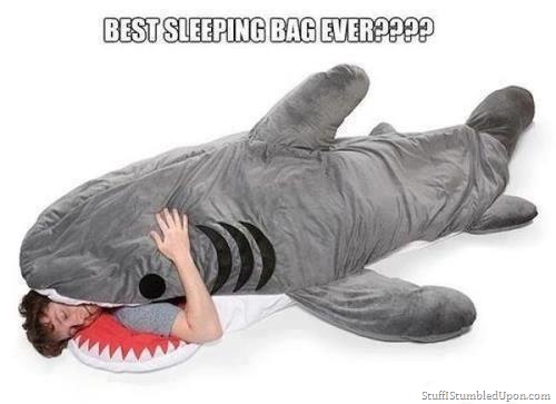 Best Sleeping Bag Ever Funny Shark Caption