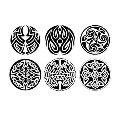 Black Celtic Design Tattoo Flash