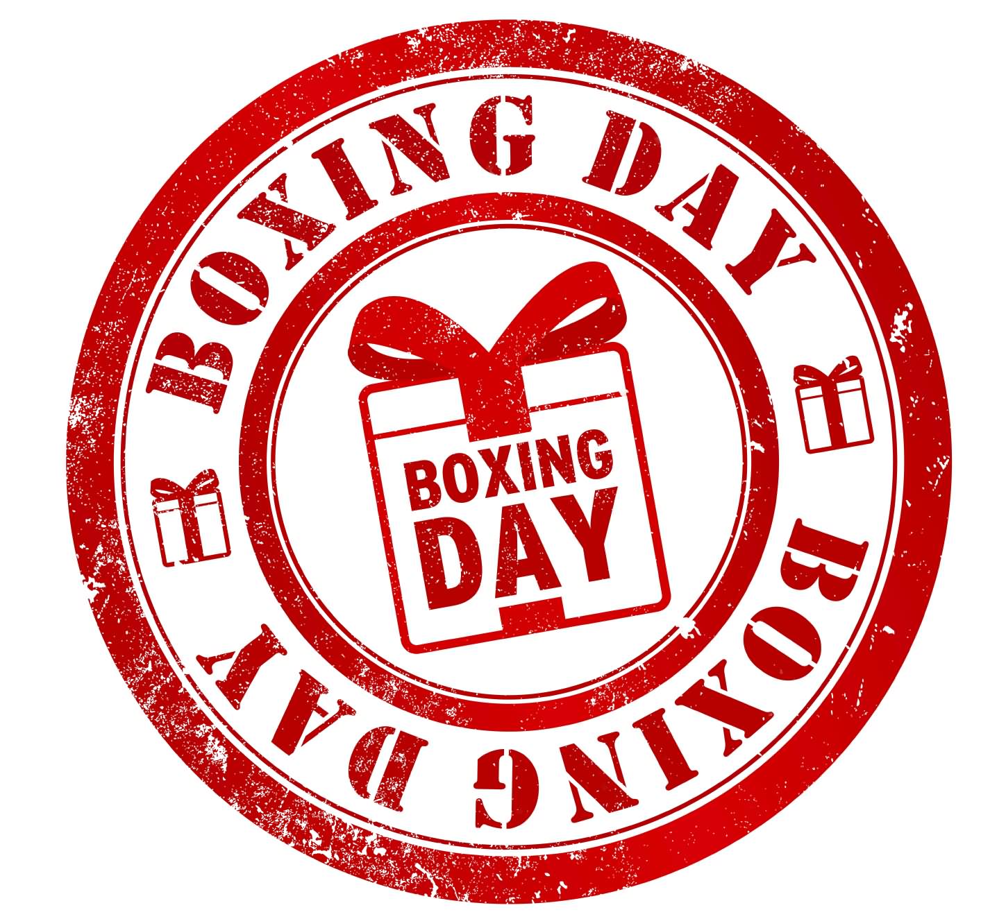 Boxing Day Rubber Stamp
