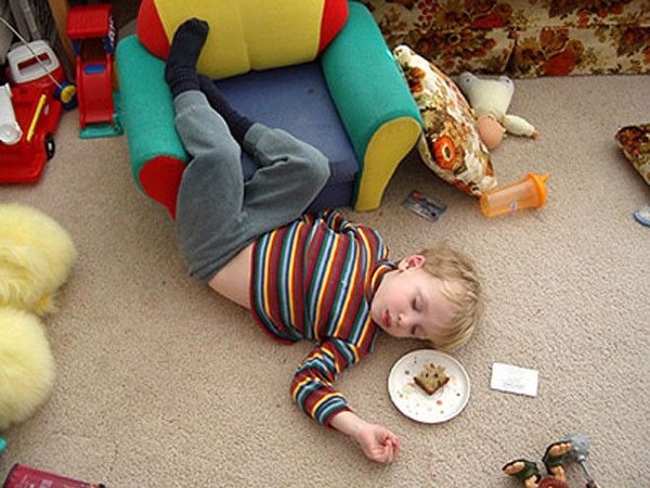 Child Funny Sleeping Awkward Position