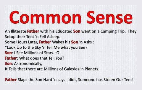 Common Sense Funny Question Picture
