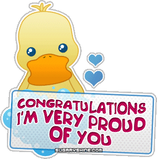 Congratulations I'm Very Proud Of You Duck Animated Picture