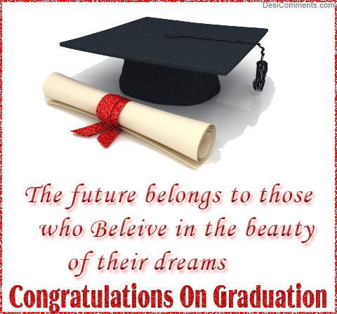 Congratulations On Graduation Glitter
