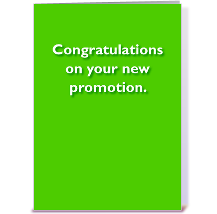 Congratulations On Your New Promotion Greeting Card