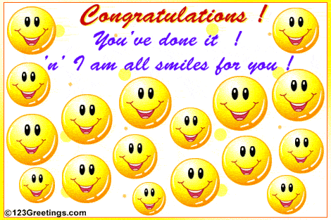 Congratulations You’ve Done It And I Am All Smiles For You Animated Smileys Pictures
