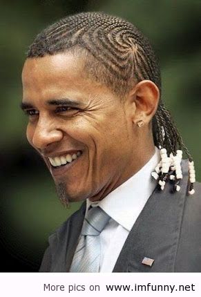 Cornrow Hairstyle Funny Obama Picture