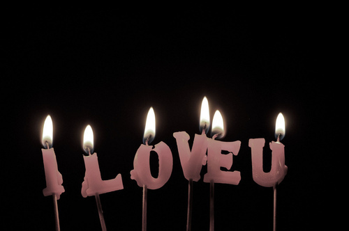 Cute Candles I Love You Image