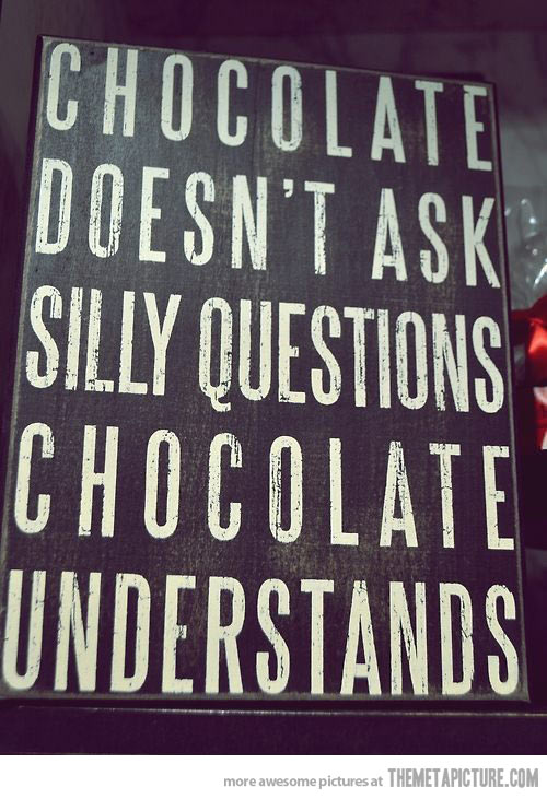 Doesn’t Ask Silly Questions Funny Chocolate