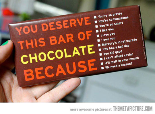 Funny Chocolate Text Message Picture