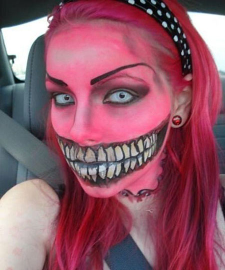 Funny Girl Scary Face Makeup