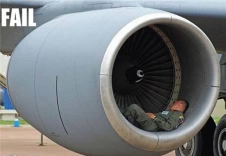 Funny People Sleeping In The Plane Wings