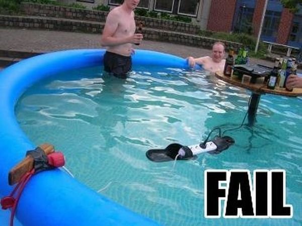 Funny Pool Fail Swimming
