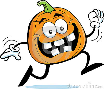 Funny Pumpkin Running