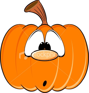 Funny Pumpkin Sad Face Cartoon