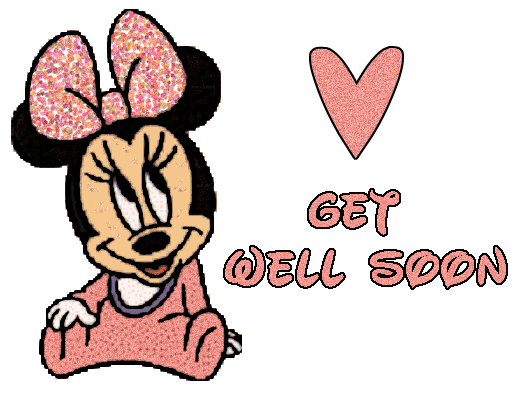 Get Well Soon Minny Mouse Glitter