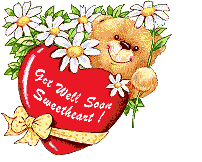 Get Well Soon Sweetheart teddy Bear Animated Picture