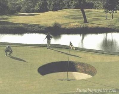 Giant Golf Hole Funny Picture