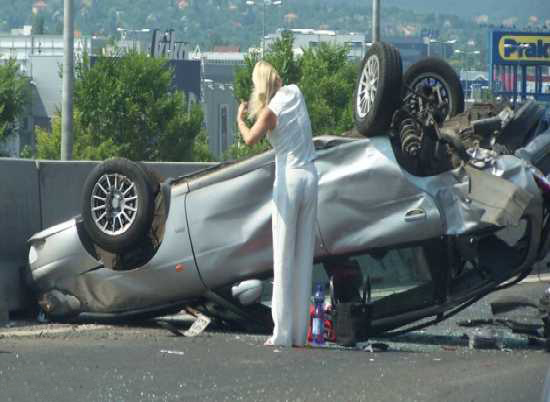 Girl Funny Accident Car Picture