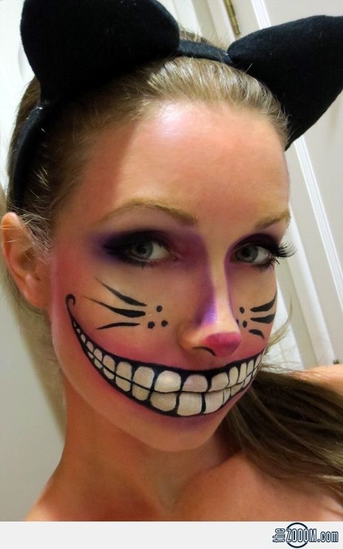 Girl With Cat Face Funny Makeup Image