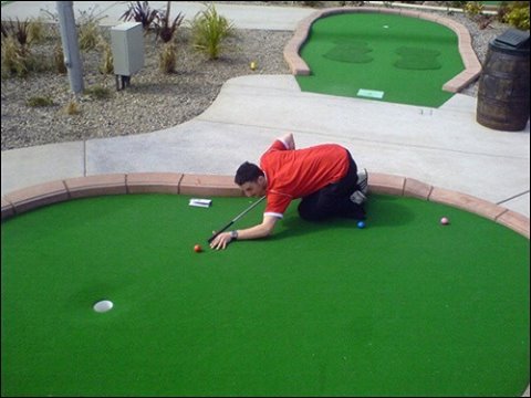 Golf Playing As Snooker Funny Picture
