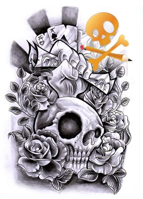 Graffiti Skull Tattoo Design Idea