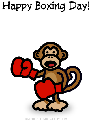 Happy Boxing Day Monkey Picture