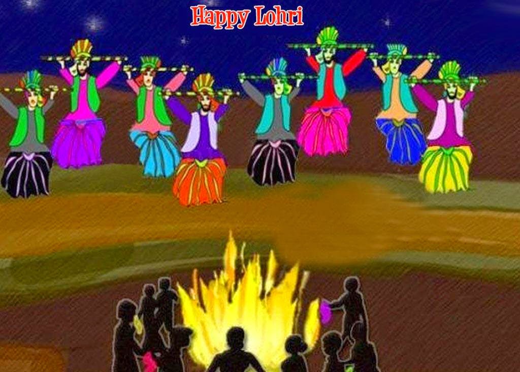 Happy Lohri Dancing Picture