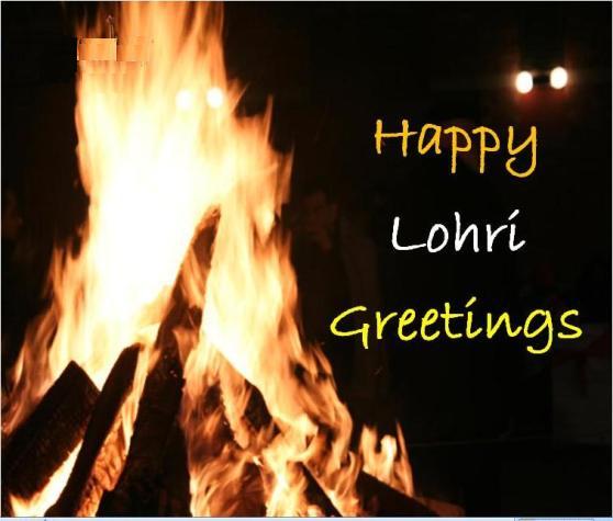 Happy Lohri Greetings Bonfire Picture