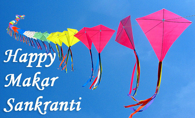 Happy Makar Sankranti Flying Kites Picture