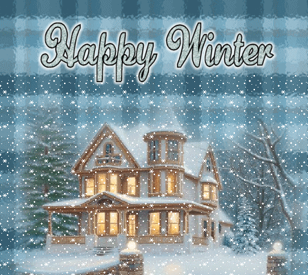Happy Winter Snowfall Animated Picture
