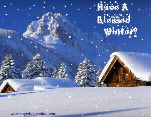 Have A Blessed Winter Snowfall Animated Picture