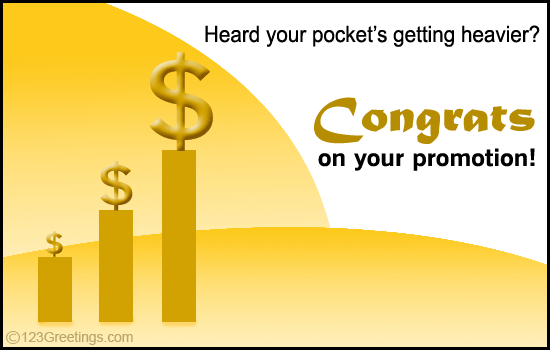 Heard Your Pocket's Getting Heavier Congrats On Your Promotion