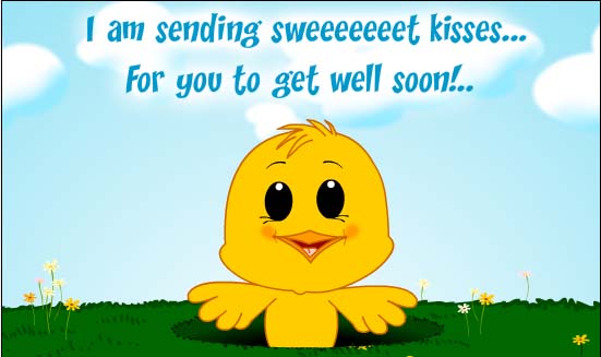 I Am Sending Sweet Kisses For You To Get Well Soon