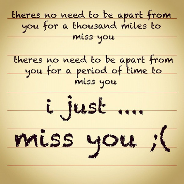 I Just Miss You