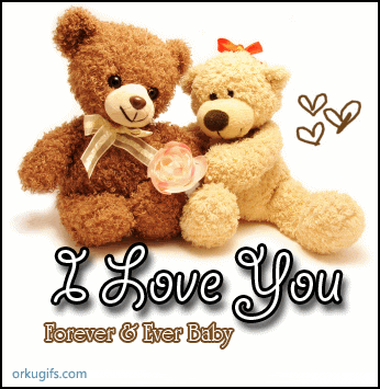 I Love You Forever & Ever Baby Teddy Bear Couple Picture