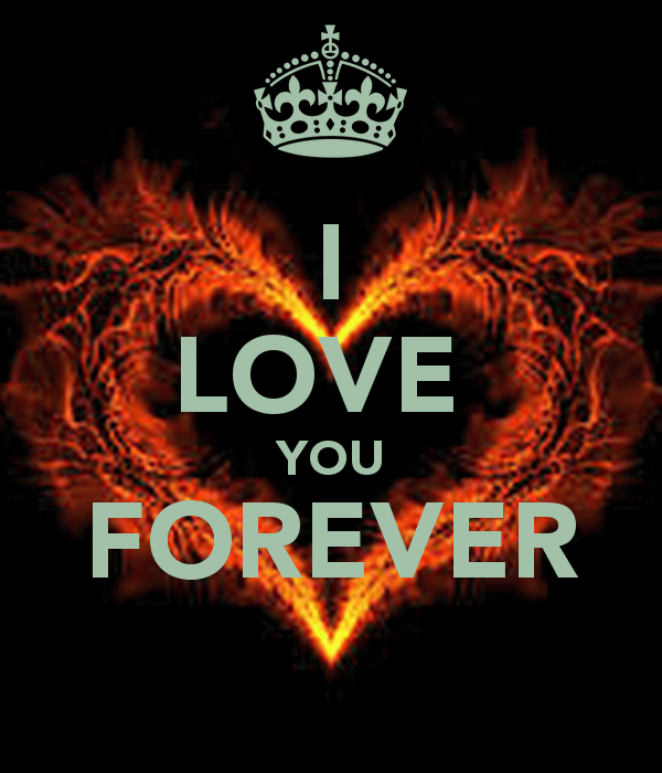 I Love You Forever Heart Flame Picture