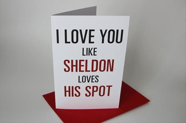 I Love You Like Sheldon Funny Valentine Picture