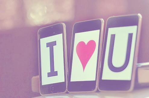 I Love You On Mobile Screens Picture