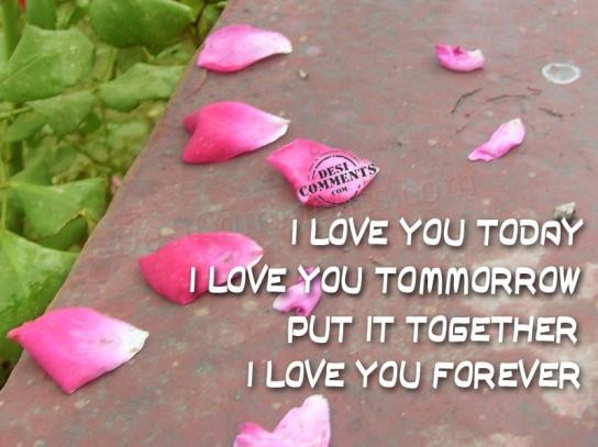 I Love You Today Tomorrow Put It Together I Love You Forever