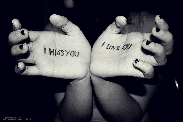 I Miss You I Love You On Hands