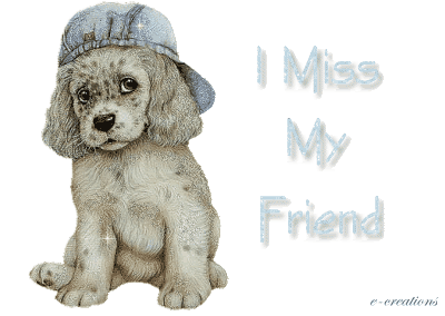 I Miss My Friend Puppy Glitter