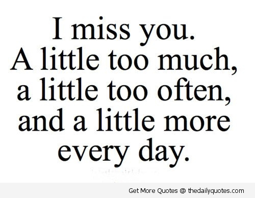 I Miss You A Little Too Much