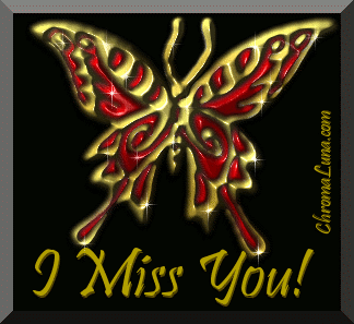 I Miss You Butterfly Twinkling Glitter