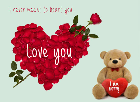 I Never Meant To Heart You I Am Sorry Teddy Bear Picture
