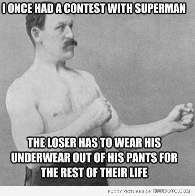 I Once Had A Contest With Superman Funny Boxing Meme