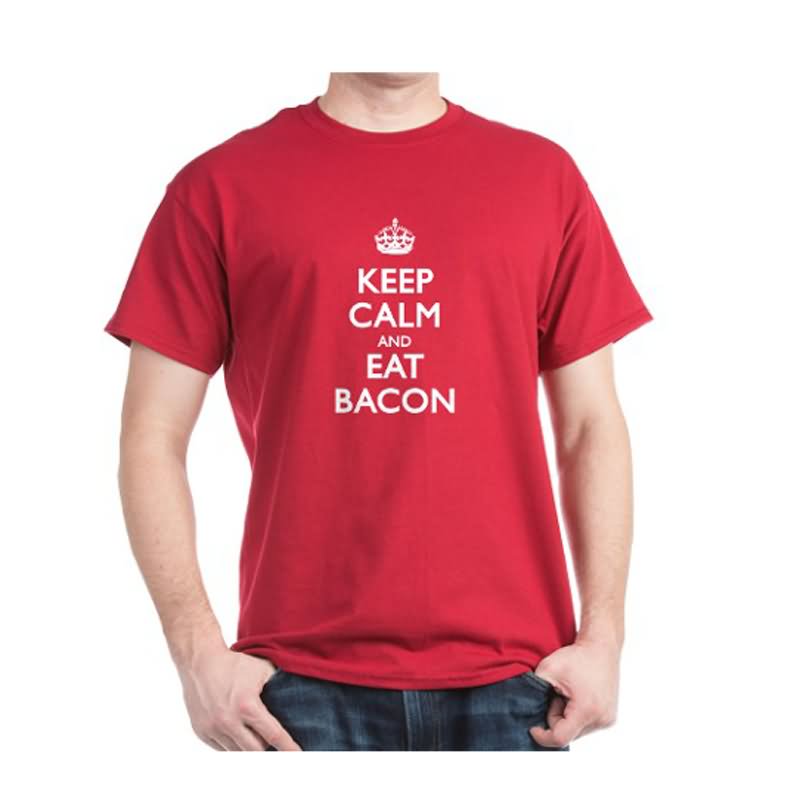 Keep Clam And Eat Bacon Funny Tshirt