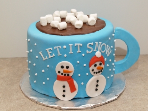 Let It Snow Coffee Mug Cake