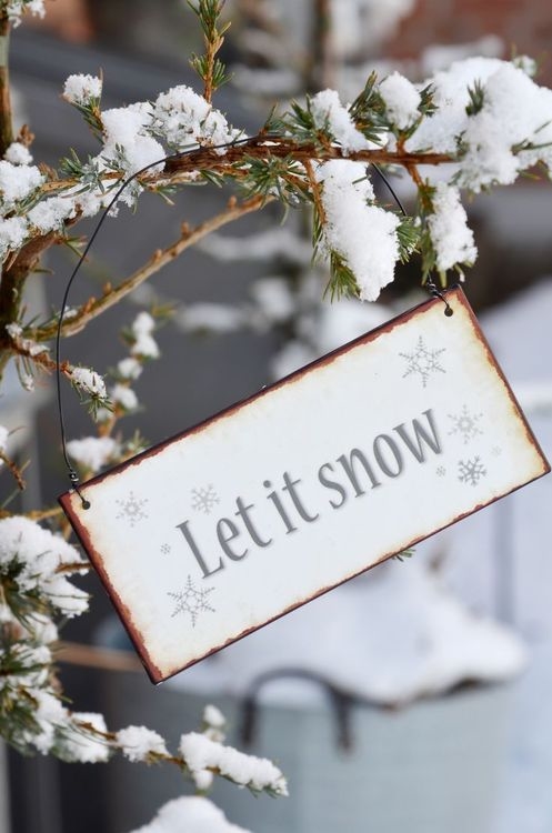 Let It Snow Hanging Note